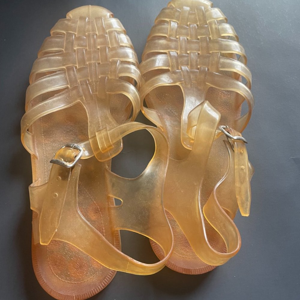 Men's Vintage Orange Jelly Fisherman Sandals